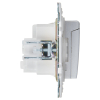 Розетка с крышкой 16А IP44 IEK SKANDY SK-R11S (серебряный) SK-R16-16-44-K23