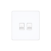 Розетка компьютерная двойная RJ45 кат.6 SE Systeme Infinity (арктический лед) FSE000188