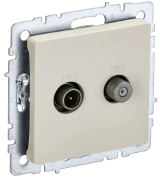 Розетка TV+SAT BRITE бежевый РТВ/РСп12-БрКр BR-AF20-O-K10