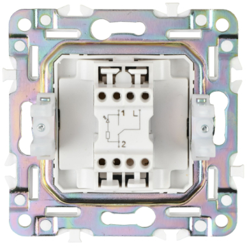 Выключатель проходной 1-клавишный IEK SKANDY 10А SK-V02Gr (серый) SK-V12-0-10-K03