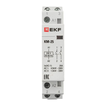 EKF PROxima Контактор модульный КМ 25А 2NО km-1-25-20