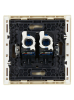 Розетка компьютерная двойная RJ45 FORTE&PIANO кат.6 FP434 (ваниль) FP-K20-2-K10