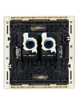 Розетка компьютерная двойная RJ45 FORTE&PIANO кат.6 FP434 (ваниль) FP-K20-2-K10
