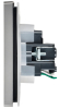 Розетка с крышкой FORTE&PIANO безвинтовые зажимы 16А IP44 FP519 (сталь) FP-R16-16-1-44-K46