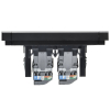 Розетка компьютерная двойная RJ45 FORTE&PIANO кат.5E FP233M (металл белый) FP-K20-1-M-K01