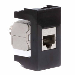 Компьютерная розетка DKC Viva RJ45 кат. 5e экранированная 8P8C (черная) 1мод 45248