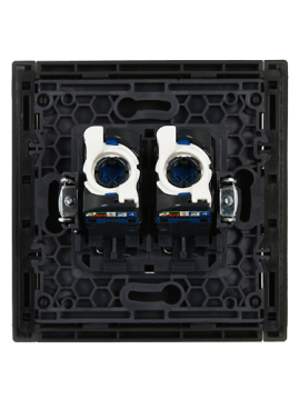 Розетка компьютерная двойная RJ45 FORTE&PIANO кат.6 FP334 (серый) FP-K20-2-K03