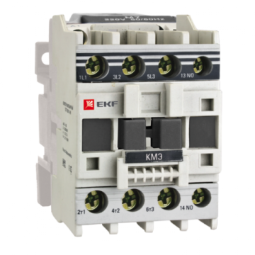 Контактор EKF PROxima КМЭ малогабаритный 9А 220В 1NO ctr-s-9-220