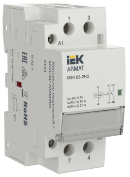 Контактор ARMAT модульный KMR 63А 24В AC/DC 2НО AR-KMR20-063-20-024