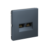 Розетка компьютерная двойная RJ45 ArtGallery 5е (грифель) GAL000785