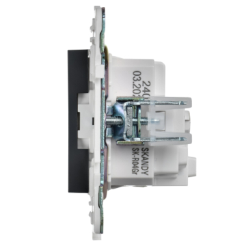 Розетка IEK SKANDY с заземлением без шторок 16А SK-R05T (титан) SK-R11-16-K48