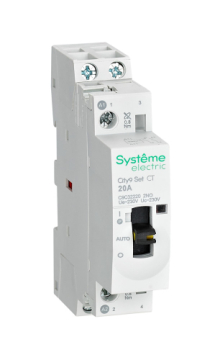 Модульный контактор Systeme Electric City9 SET 2P 2НО 20A, Ручное управление, AC 230В C9C32220