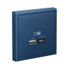Розетка USB ArtGallery тип А/тип С высокоскор. заряд 45W QC PD (аквамарин) GAL001129