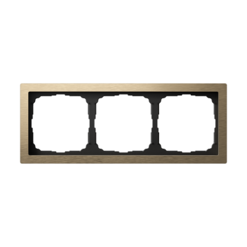 Рамка ArtGallery Pure Systeme Electric трехместная металл (латунь) GAL312203