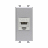 Компьютерная розетка DKC Avanti RJ-45 без шторки кат. 6 экранированная 1 модуль (закаленная сталь) 4404791