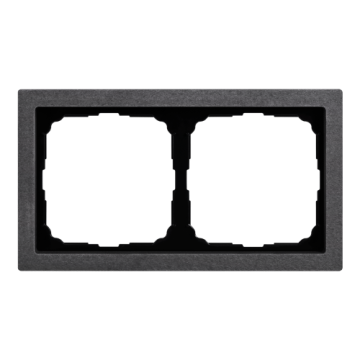 Рамка ArtGallery Pure Systeme Electric двухместная камень (графит) GAL373102