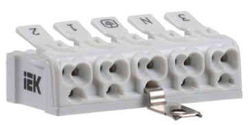 IEK Клемма пружинная соединительная КСПз5-3L+N+PE UKZ-B06-5P-F0-E1-10