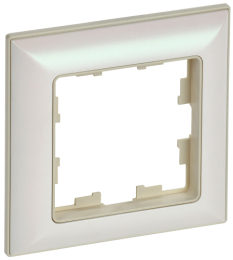 Рамка 1-м BRITE DECOR Жемчуг/беж 3D-форма РУ-1-Бр BR-M12-12-1-K10