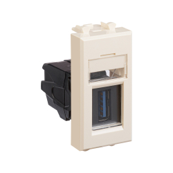 Розетка DKC Avanti USB 3.0 тип А-А 1 модуль (ванильная дымка) 4405301