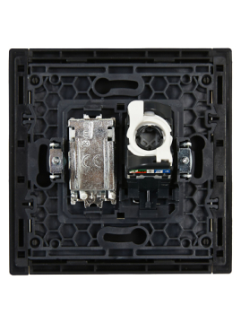 Розетка TV+RJ45 кат.5E FORTE&PIANO FP136 (черный) FP-AK20-1-K02