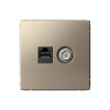 Розетка TV+компьютерная RJ45 ArtGallery (шампань) GAL000589