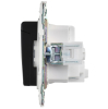 Розетка с крышкой 16А IP44 IEK SKANDY SK-R11Bl (черный) SK-R16-16-44-K02