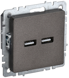 Розетка USB BRITE A+A 3,1А темная бронза РЮ10-1-БрТБ BR-U21-D31-K45
