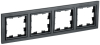 Рамка 4-м BRITE Черный РУ-4-БрЧ BR-M42-K02