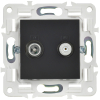 Розетка TV+SAT IEK SKANDY TV+SAT SK-A13Bl (черный) SK-AF20-O-K02