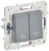 Выключатель жалюзи IEK SKANDY 10А SK-V12Gr (серый) SK-V15-0-10-K03