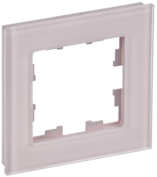 Рамка 1-м BRITE DECOR Розовый матовый стекло РУ-1-2-Бр BR-M12-G-31-K14