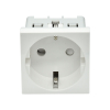 Розетка IEK PRIMER 2P+E со шторками 2 модуля РКС-20-30-П-К (белая) PR-KK40D-RSZH-2-2-K01