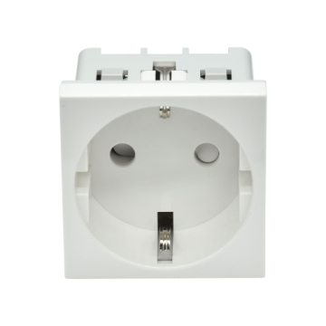 Розетка IEK PRIMER 2P+E со шторками 2 модуля РКС-20-30-П-К (белая) PR-KK40D-RSZH-2-2-K01