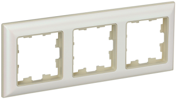 Рамка 3-м BRITE DECOR Жемчуг/беж 3D-форма РУ-3-Бр BR-M32-12-1-K10
