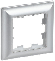 Рамка 1-м BRITE DECOR Алюминий 3D-форма РУ-1-Бр BR-M12-12-K47