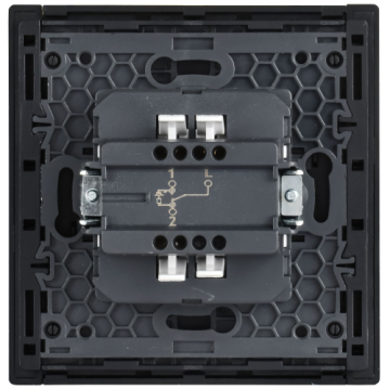 Выключатель 1-кл проходной с индикатором FORTE&PIANO 10А FP604M (металл шампнь) FP-V12-1-10-1-M-K37