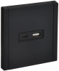Розетка USB A+C FORTE&PIANO 3,1А  FP150M (металл черный) FP-U22-D31-M-K02