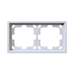 Рамка Jasmart FD двухместная (белый глянцевый) FD1002W