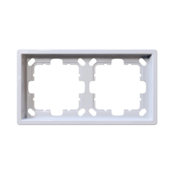 Рамка Jasmart FD двухместная (белый глянцевый) FD1002W