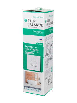 Комплект Мат нагревательный SE STEP BALANCE 1 м2 + AtlasDesign Термостат+ Рамка белый SBMATN3510