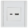 Розетка USB A+C FORTE&PIANO 18Вт FP251 (белый) FP-U22-018-K01