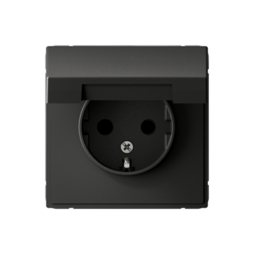 Розетка ArtGallery с крышкой IP20 (базальт) GAL001446