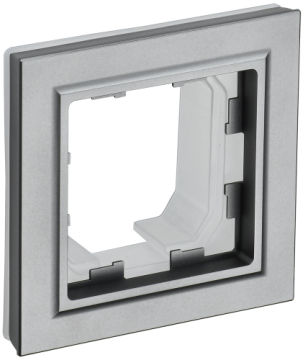Рамка 1-м BRITE Сталь IP44 РУ-1-БрС-44 BR-M12-44-K46