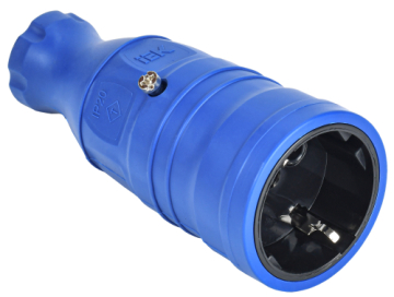 Розетка переносная IEK OMEGA РБп14-1-0м IP20 (синяя) OM-KR20-16-20-P1-00-K07