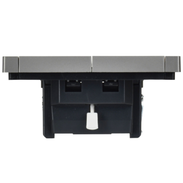 Выключатель жалюзи кнопочный FORTE&PIANO IEK FP511 (сталь) FP-V15-0-10-1-K46