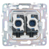 Розетка компьютерная двойная IEK SKANDY RJ45 кат.6 SK-K04Sa (песочный) SK-K20-2-K98