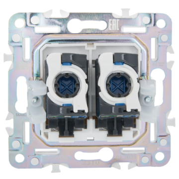 Розетка компьютерная двойная IEK SKANDY RJ45 кат.6 SK-K04Sa (песочный) SK-K20-2-K98