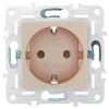 Розетка IEK SKANDY с заземлением без шторок 16А SK-R05Sa (песочный) SK-R11-16-K98