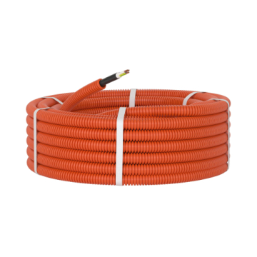Гофра ПНД DKC 16мм оранжевая с кабелем ВВГнг(А)-LS 3х1,5 РЭК ГОСТ+ (50м) 7L91650