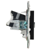 Розетка TV+RJ45 кат.5E IEK SKANDY SK-A14Bl (черный) SK-AK20-1-K02